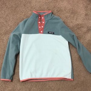 lands end medium button up half colored